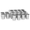 8-Grid Stainless Steel Cutlery Holder | Hipomarket UK