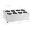 8-Grid Stainless Steel Cutlery Holder | Hipomarket UK