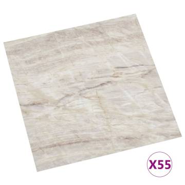 Self-adhesive PVC Flooring Planks - 55 pcs - 5.11 m² Beige