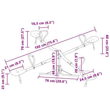 Seesaw 4-Seater 360° Rotation - Sturdy & Safe Fun for Kids