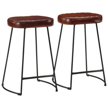 Bar Stools 2 pcs Dark Brown - Stylish & Sturdy Design