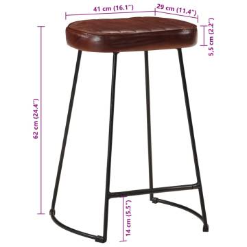 Bar Stools 2 pcs Dark Brown - Stylish & Sturdy Design