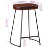 Bar Stools 2 pcs Dark Brown - Stylish & Sturdy Design