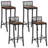 Bar Chairs 4 pcs Solid Wood Reclaimed Quantity in Package 4 Material solid wood reclaimed 