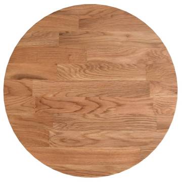 Round Solid Oak Table Top - Light Brown Ø30 cm | HipoMarket