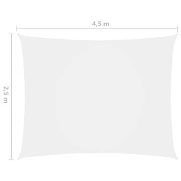 Sunshade Sail Oxford Fabric 2.5x4.5m - White | HipoMarket