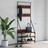 Clothes Rack with Shoe Storage - Brown Oak | Hipomarket UK