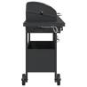 Gas BBQ Grill with 4 Burners - Black Powder-coated Steel