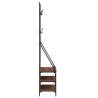 Clothes Rack with Shoe Storage - Brown Oak | Hipomarket UK