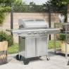 Gas BBQ Grill with 5 Burners - Stainless Steel | HipoMarket