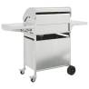 Gas BBQ Grill with 5 Burners - Stainless Steel | HipoMarket