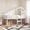 Kids' Bed Roof White 188x97x113 cm Solid Wood Pine Colour white Size 188 x 97 x 113 cm 