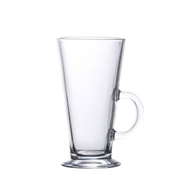 Latte Glasses with Handle 6 pcs - Stylish & Durable 250 ml