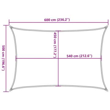 Light Grey Sunshade Sail 5x6m - Durable & UV Resistant