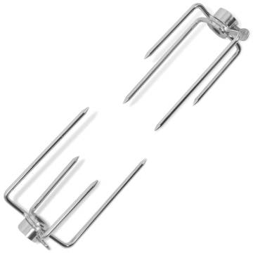 BBQ Rotisserie Spit Forks - Secure Your Meat with Ease