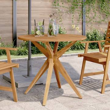 Round Solid Wood Acacia Garden Table Ø85x75 cm | HipoMarket