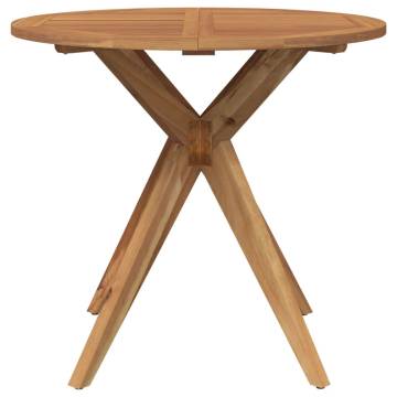 Round Solid Wood Acacia Garden Table Ø85x75 cm | HipoMarket