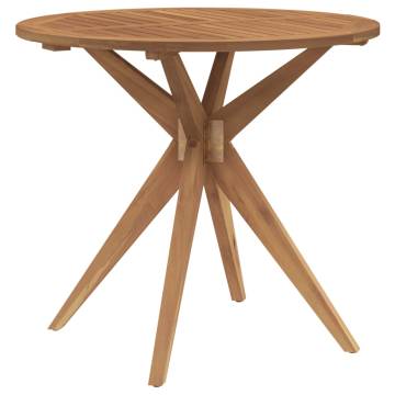 Round Solid Wood Acacia Garden Table Ø85x75 cm | HipoMarket