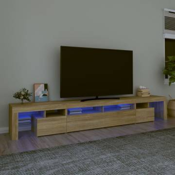 LED TV Cabinet in Sonoma Oak - Stylish & Practical Design