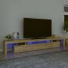 TV Cabinet with LED Lights Sonoma Oak 260x36.5x40 cm Colour sonoma oak Quantity in Package 1 Width 260 cm 