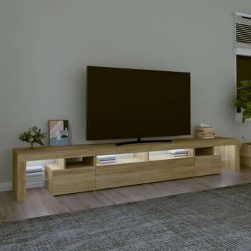 LED TV Cabinet in Sonoma Oak - Stylish & Practical Design