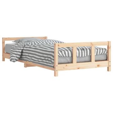 Kids Bed Frame 90x190 cm - Solid Pine Wood | Hipo Market