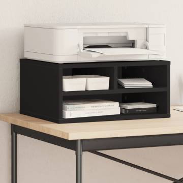 Black Printer Stand - 49x40 cm | Engineered Wood | HipoMarket