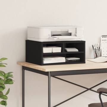 Black Printer Stand - 49x40 cm | Engineered Wood | HipoMarket