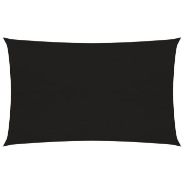 Sunshade Sail 6x8 m Rectangular Black | Durable UV Protection