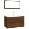 Stylish Brown Oak Bathroom Furniture Set | Hipo Market