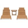 3 Piece Folding Garden Lounge Set - Solid Teak Wood