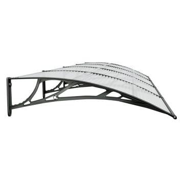 Durable Black Door Canopy 400x100 cm - Polycarbonate Shielding