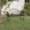 Stylish 2-Seater Garden Bench - Black Steel | HipoMarket