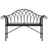 Stylish 2-Seater Garden Bench - Black Steel | HipoMarket