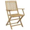 Folding Garden Chairs - 8 pcs Solid Wood Acacia | HipoMarket