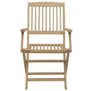 Folding Garden Chairs - 8 pcs Solid Wood Acacia | HipoMarket