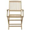 Folding Garden Chairs - 8 pcs Solid Wood Acacia | HipoMarket