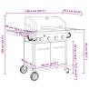 Gas BBQ Grill with 5 Burners - Durable & Convenient Design