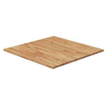 Square Light Brown Oak Table Top - 80x80cm | HipoMarket