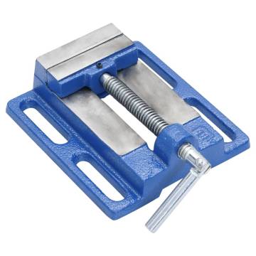 Drill Press Vise Blue 76 mm - Durable Cast Iron Tool