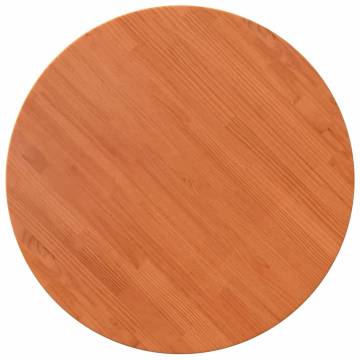 Round Wax Brown Solid Pine Table Top Ø80 cm | HipoMarket