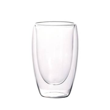 Double Wall Glass Cups - 6 pcs, 450 ml - Durable & Insulated