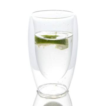 Double Wall Glass Cups - 6 pcs, 450 ml - Durable & Insulated