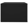 Wall-Mounted Bedside Cabinet Black - Elegant Design 50x36x25 cm