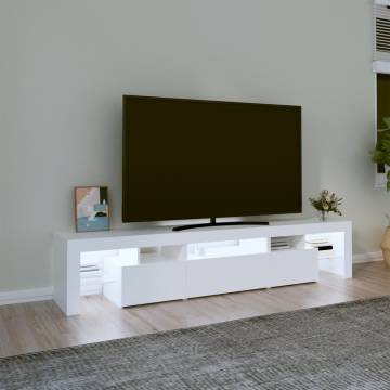 Stylish LED TV Cabinet in White - Perfect for Modern Homes