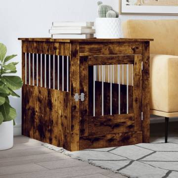 Dog Crate Furniture Smoked Oak - 64.5x80x71 cm