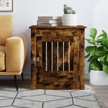 Dog Crate Furniture Smoked Oak - 64.5x80x71 cm