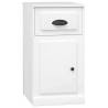 High Gloss White Side Cabinet with Drawer - 40x50x75 cm