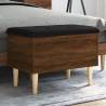 Storage Bench Brown Oak 62x42x46 cm Engineered Wood Colour brown oak Size 62 x 42 x 46 cm 