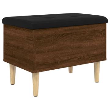 Brown Oak Storage Bench - Stylish & Functional | Hipo Market